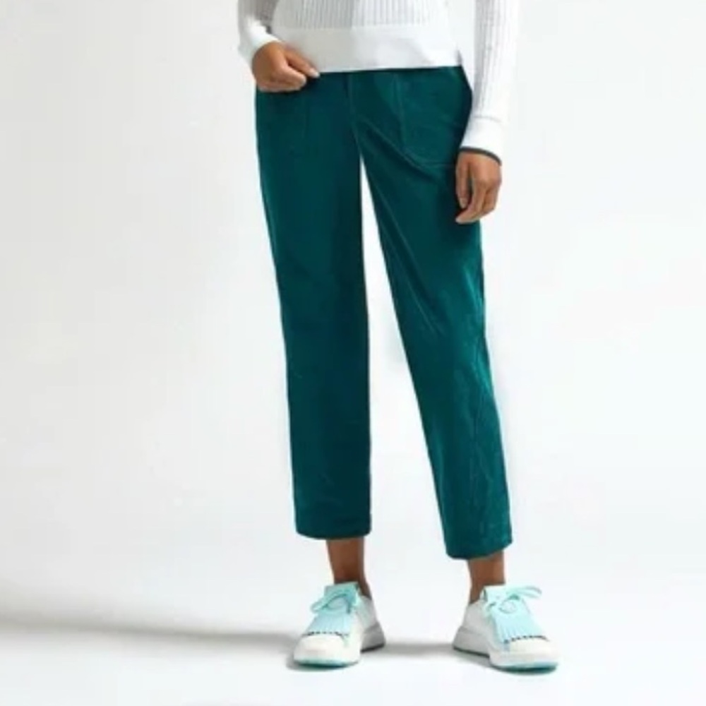 G/FORE Teal Corduroy Golf Ankle Pants for Women 0 - Picture 2 of 5